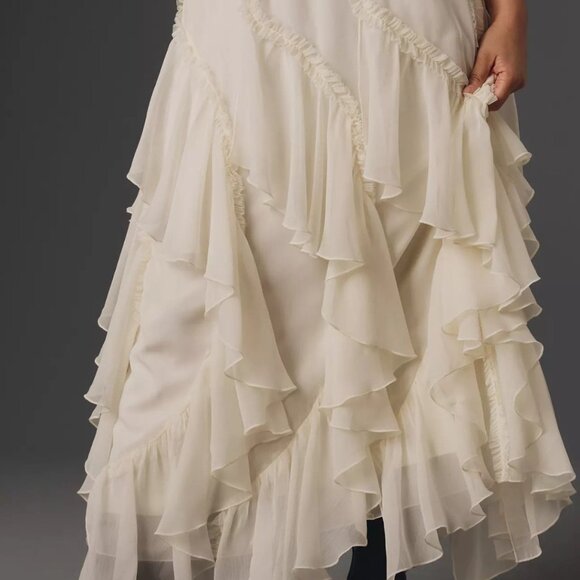 Anthropologie Kavita Bhartia Ruffle Maxi Skirt - Picture 3 of 5